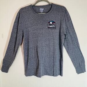 Men’s Montana Graphic T Shirt Sz XL Long Sleeve Front Back Graphic Moose Outdoor